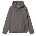 Hooded American Script Embroidery Sweatshirt - Porphyry