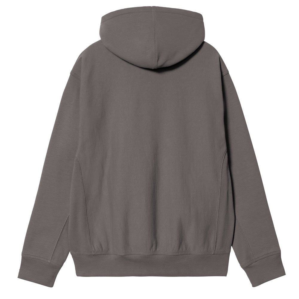 Hooded American Script Embroidery Sweatshirt - Porphyry
