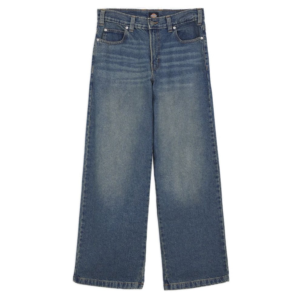 Hilham Extra Loose Straight Jeans - Khaki Blue