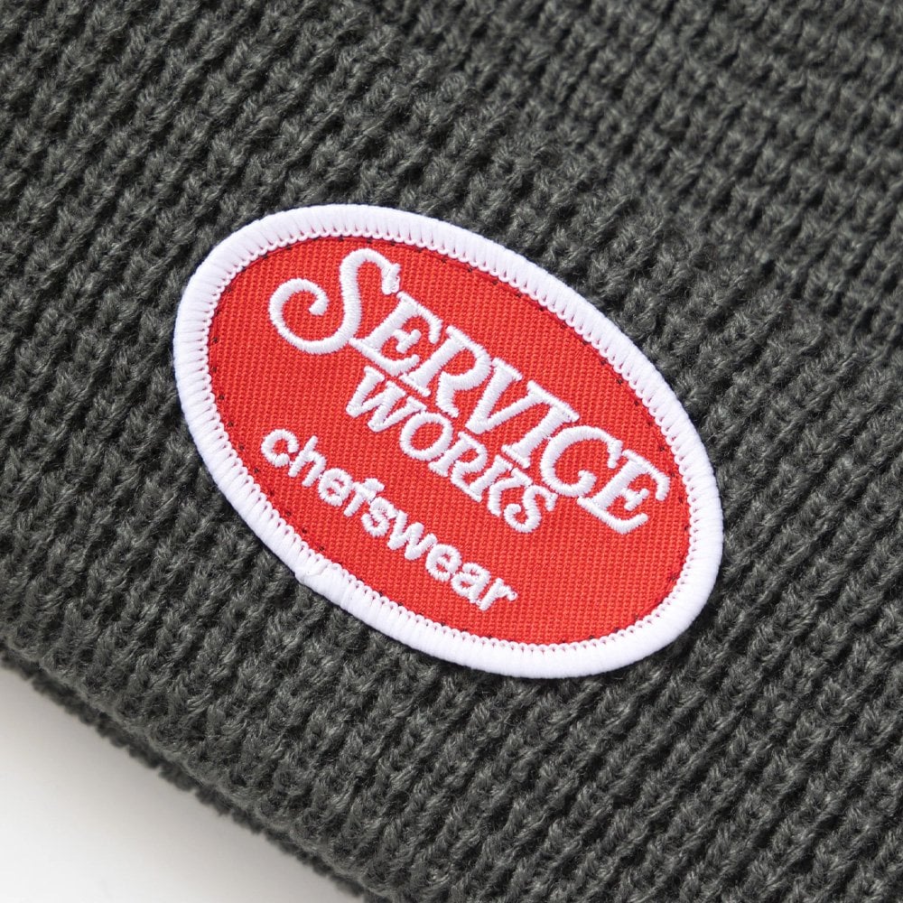 Waffle Patch Beanie - Grey