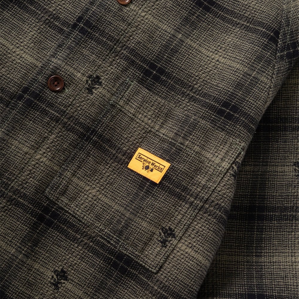Thistle Plaid Front Of House Jacket - Olive
