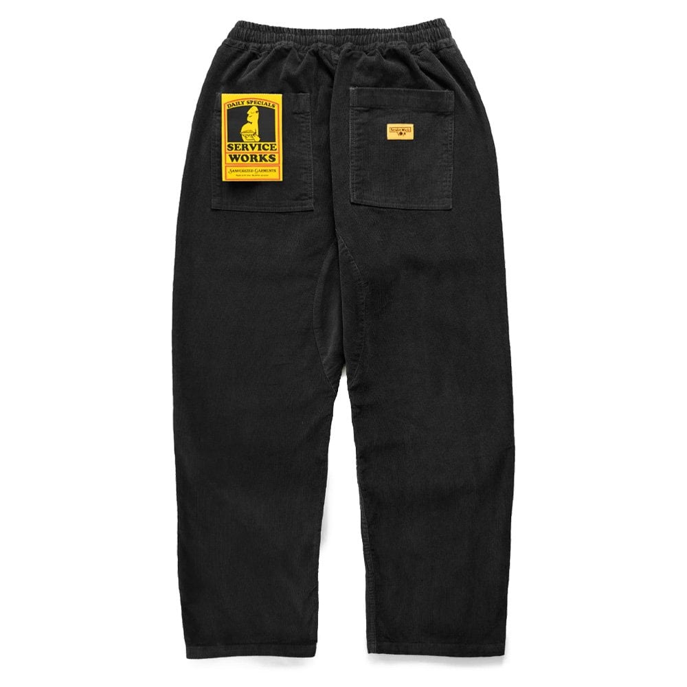 Corduroy Chef Pants - Black