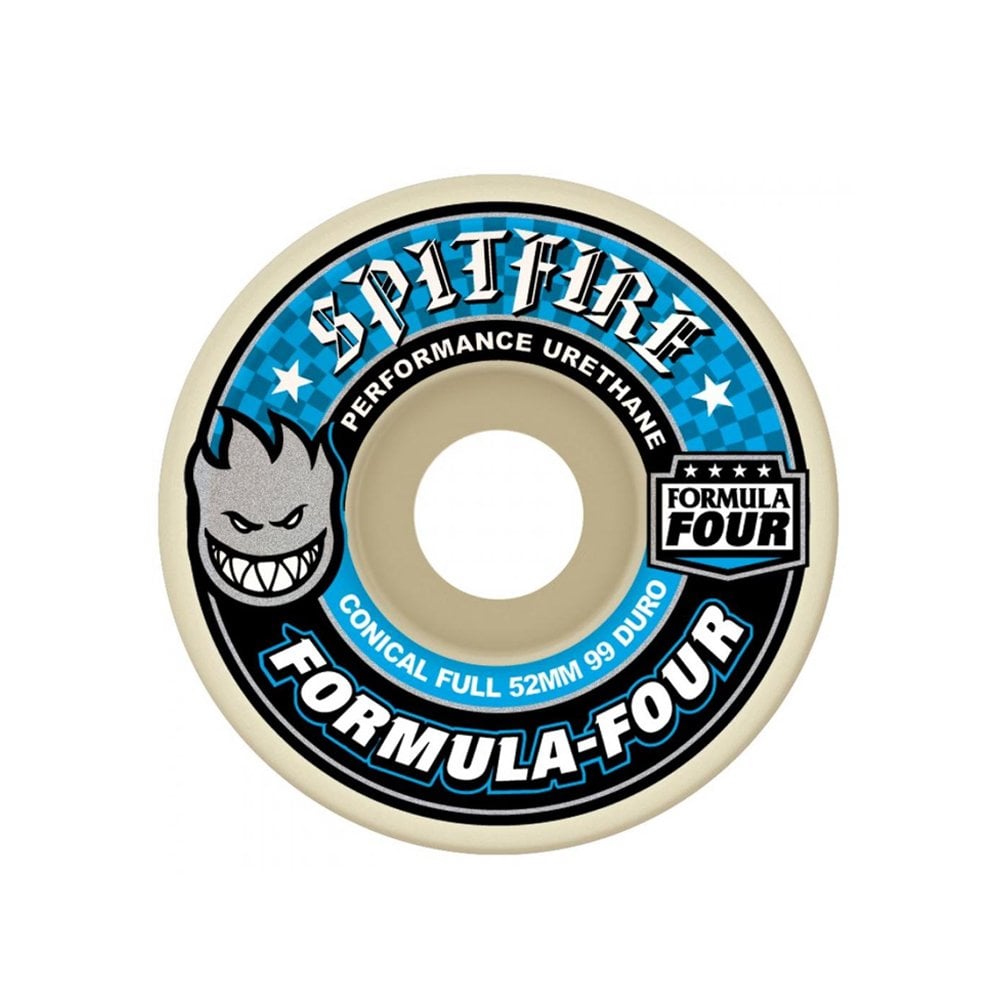 Formula Four Conical 99DU Wheels - Natural/Blue