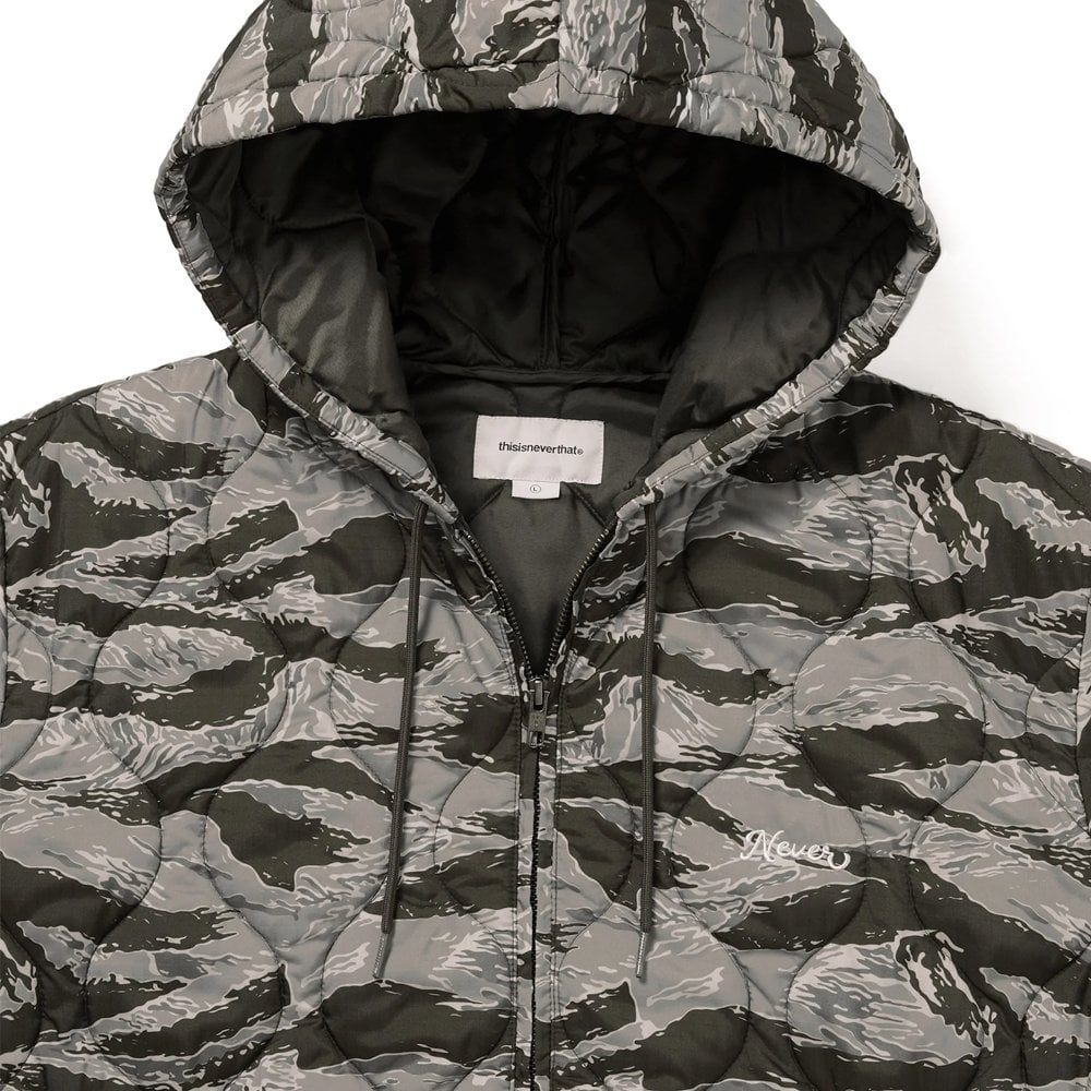 Quilted Hooded Jacket - Olive