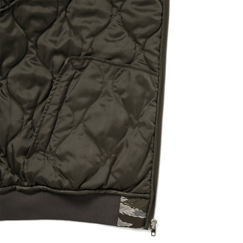 Quilted Hooded Jacket - Olive