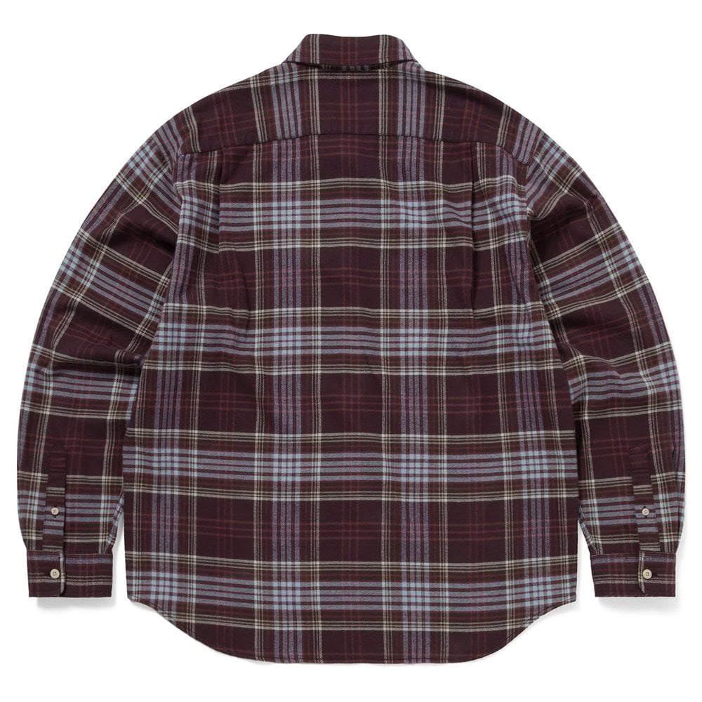 Flannel Check Shirt - Burgundy