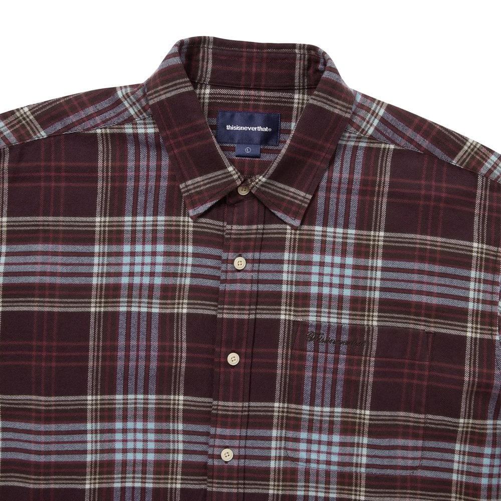 Flannel Check Shirt - Burgundy