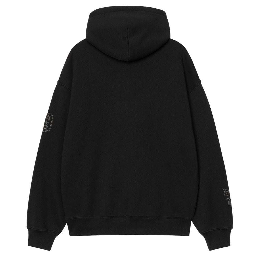 Hooded Hackwork Sweatshirt - Black/Wall