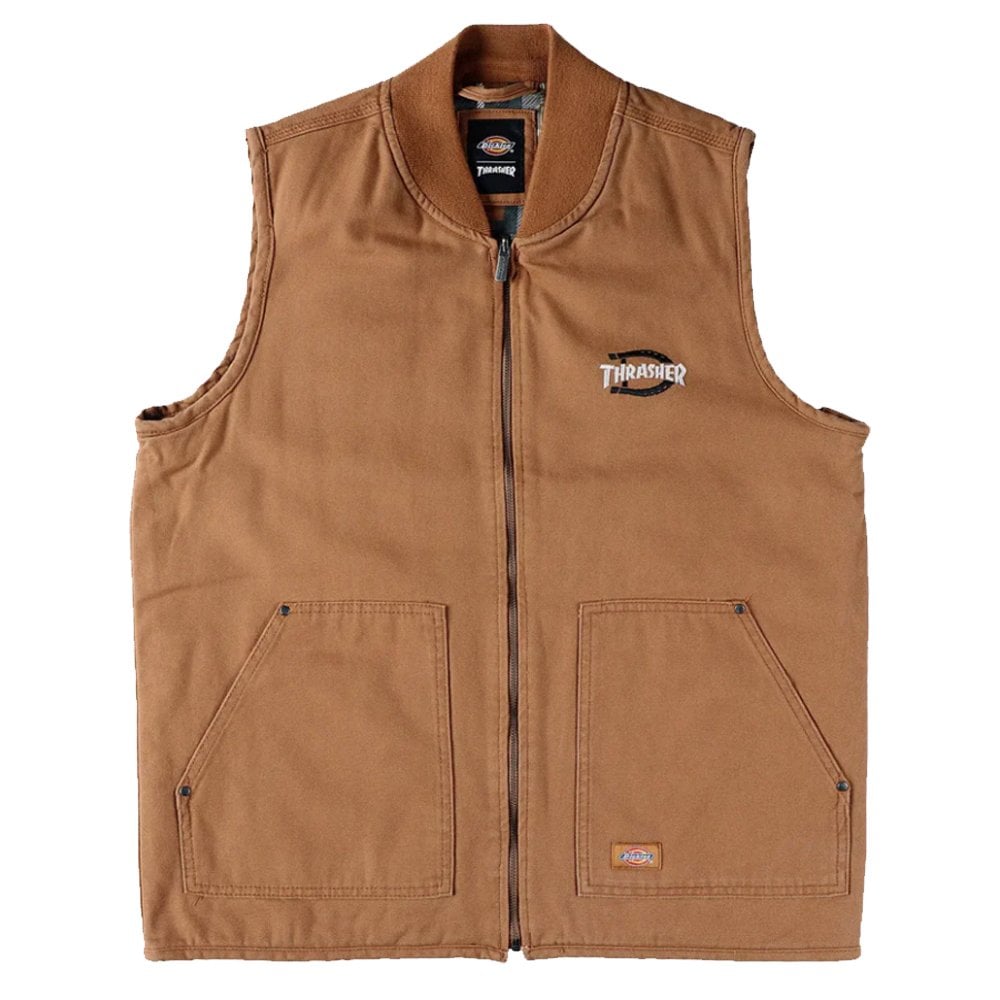 x Thrasher Vest  - Brown Duck