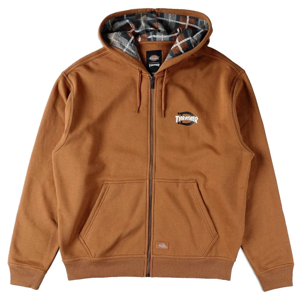 x Thrasher Zip Hoodie - Brown Duck