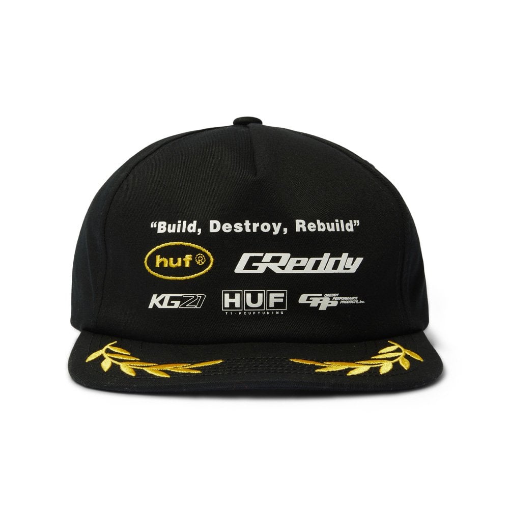 x GReddy Team Snapback Hat - Black