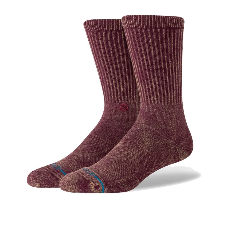 Icon Dyed Crew Socks - Fig