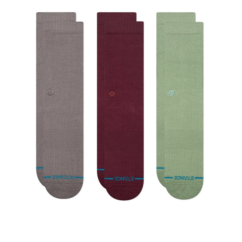 Icon Crew Socks 3 Pack - Dark Grey