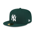 New York Yankees 59FIFTY Dark Green Fitted Cap - Dk Green/Wht