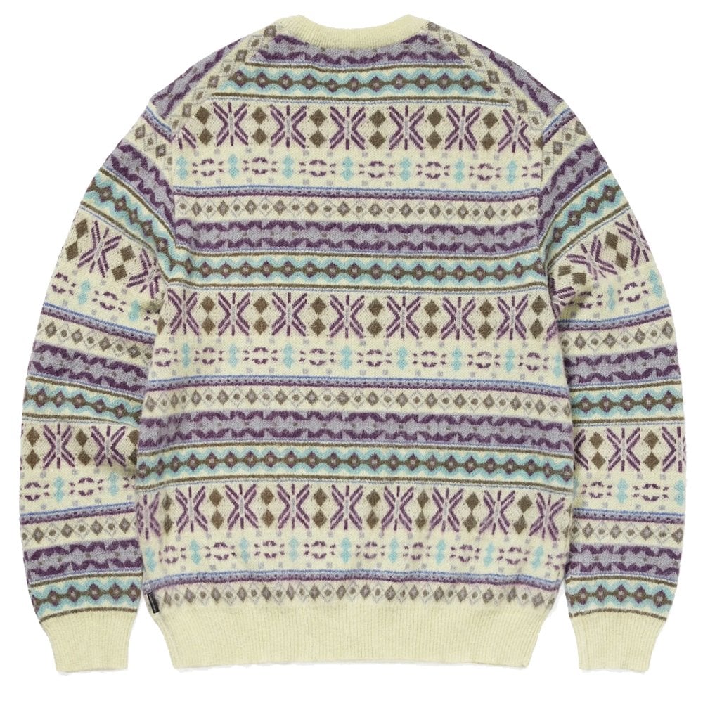 Fair Isle Knitted Sweatshirt  - Lemon