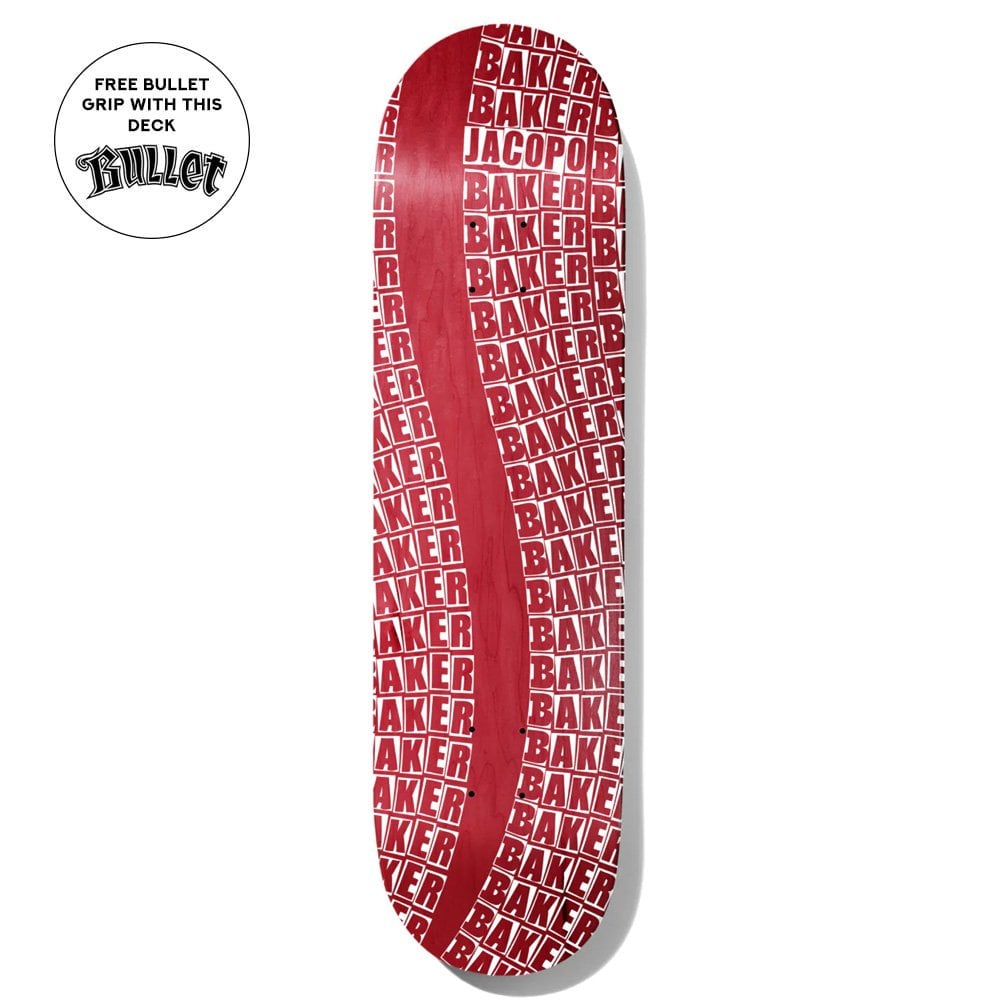 Jacopo Carozzi Wavy Deck - Red/White