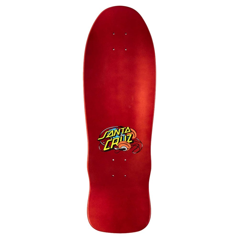 x Stranger Things Melting Clock Skateboard Deck - Red
