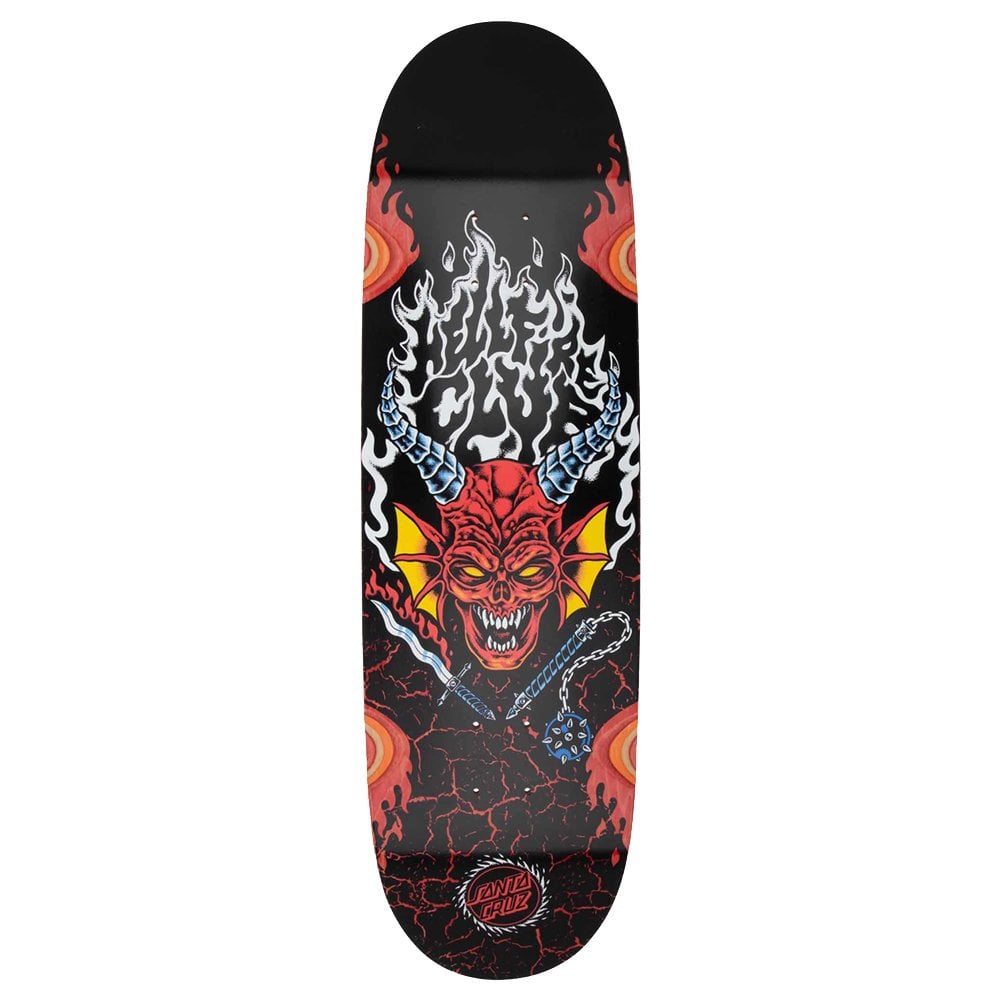 x Stranger Things Hellfire Flame Skateboard Deck - Black/Red