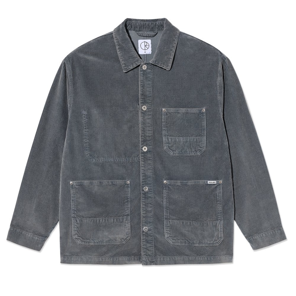 Ezra Overdyed Cord Jacket - Blueish Grey