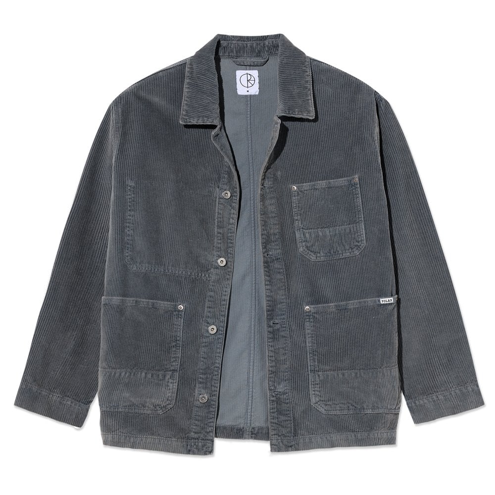 Ezra Overdyed Cord Jacket - Blueish Grey