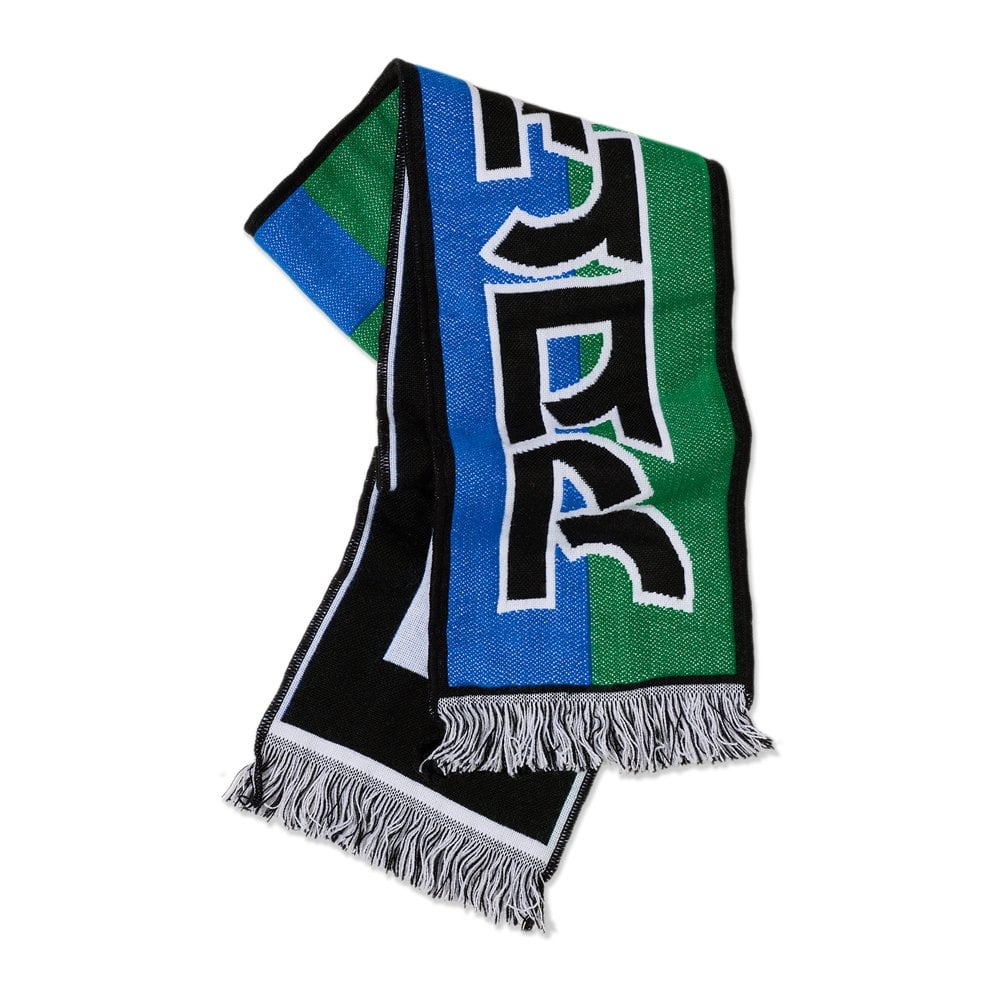 Squares Football Scarf - Blue/Green