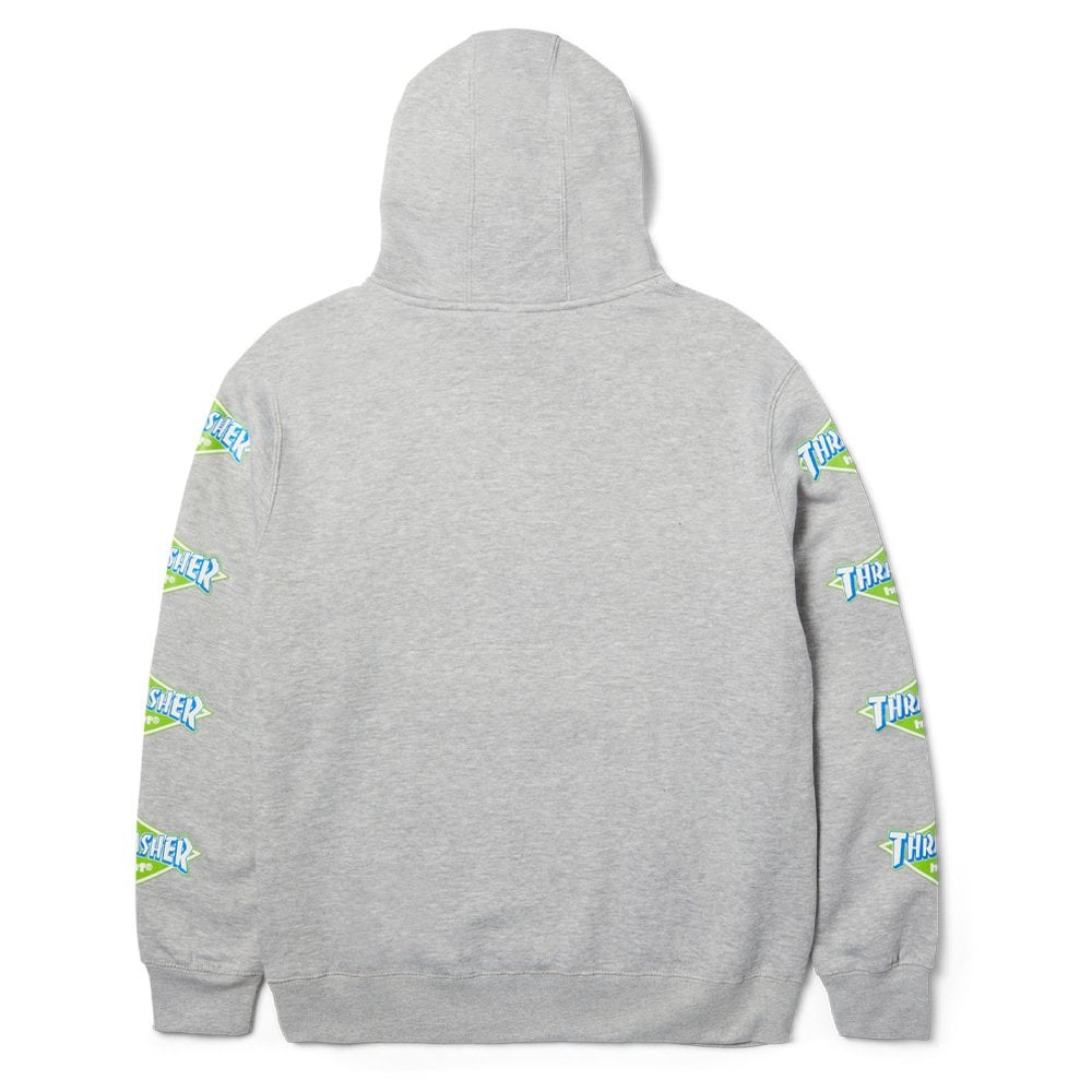 x Thrasher Logo Hoodie - Heather Grey