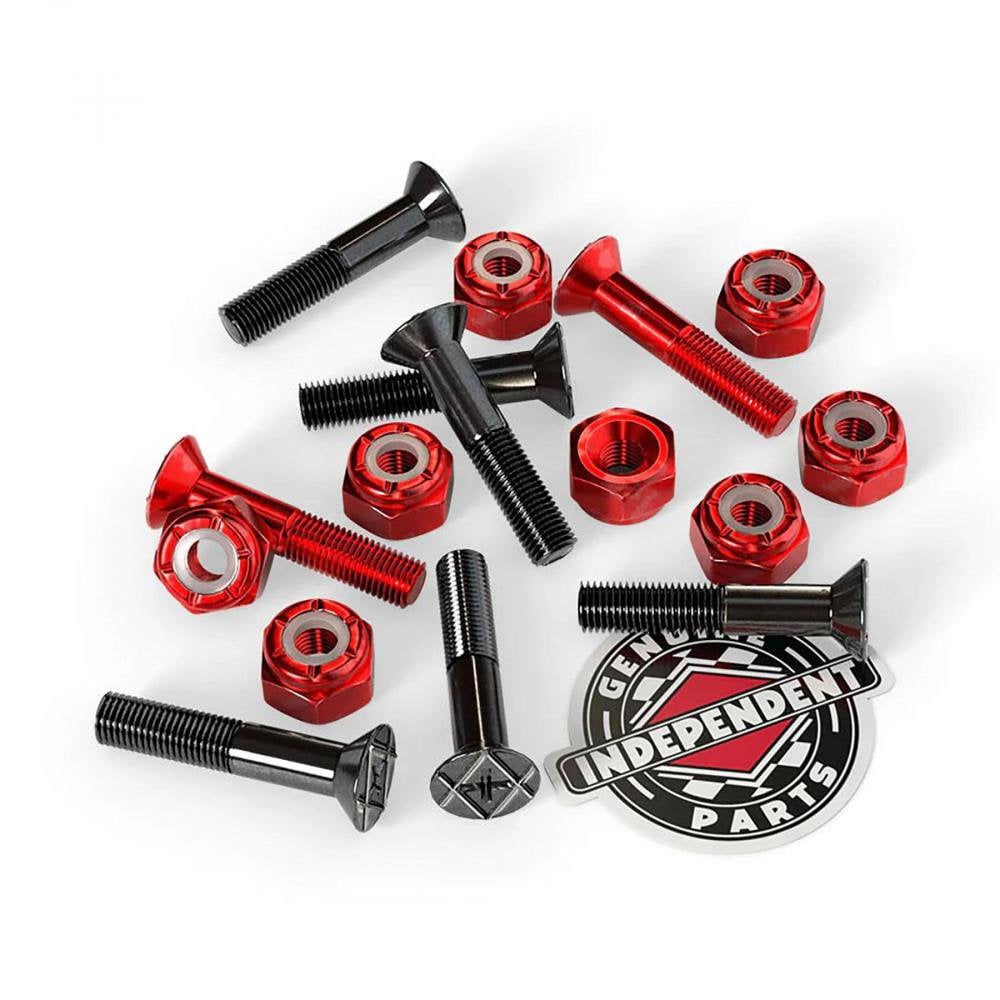 Phillips 1" Bolts - Black/Red