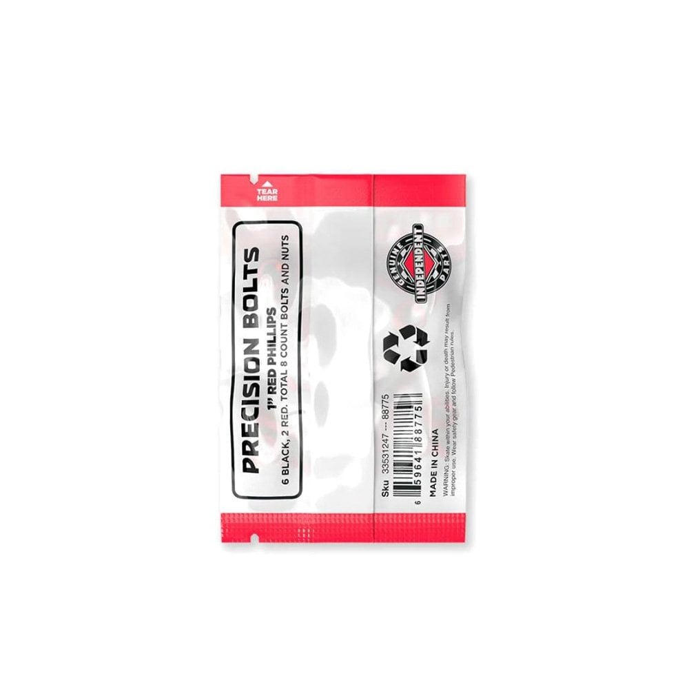 Phillips 1" Bolts - Black/Red