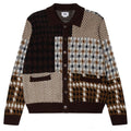 Patchwork Cardigan - Brown Multi