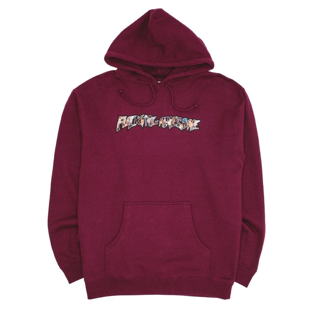 Dill Collage Logo Hoodie - Maroon