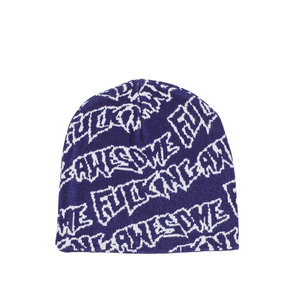 Stamp Repeat Skully - Navy/White