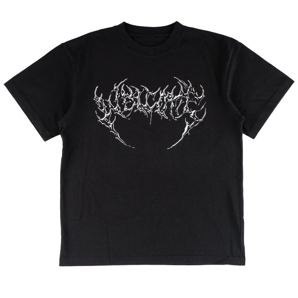 Chrome Fang Garment-Dyed Boxy T-Shirt - Black