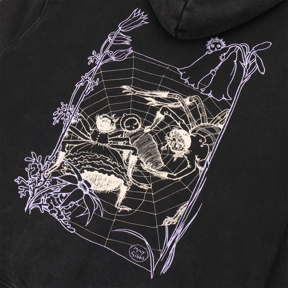 x May Gibbs Webbed Bed Zip Hoodie - Acid Black