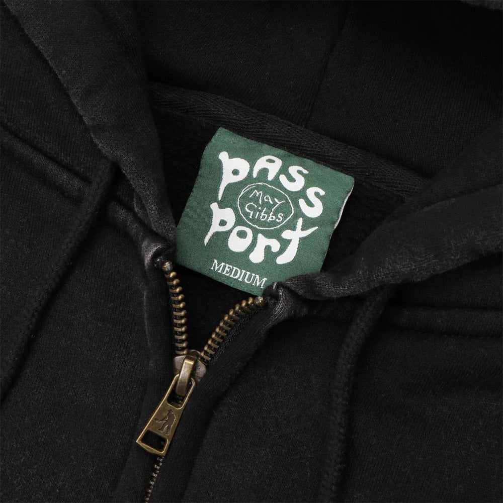x May Gibbs Webbed Bed Zip Hoodie - Acid Black