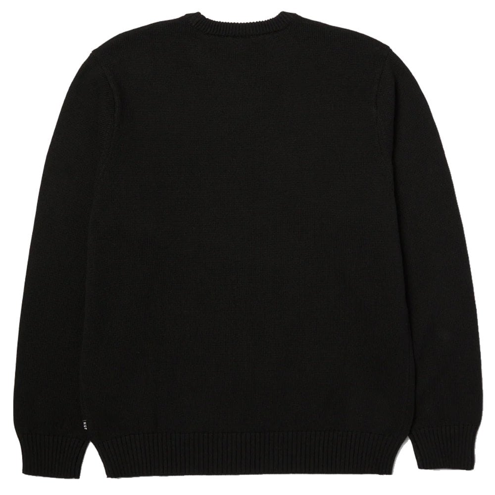Gift Bear Intarsia Knitted Sweatshirt - Black
