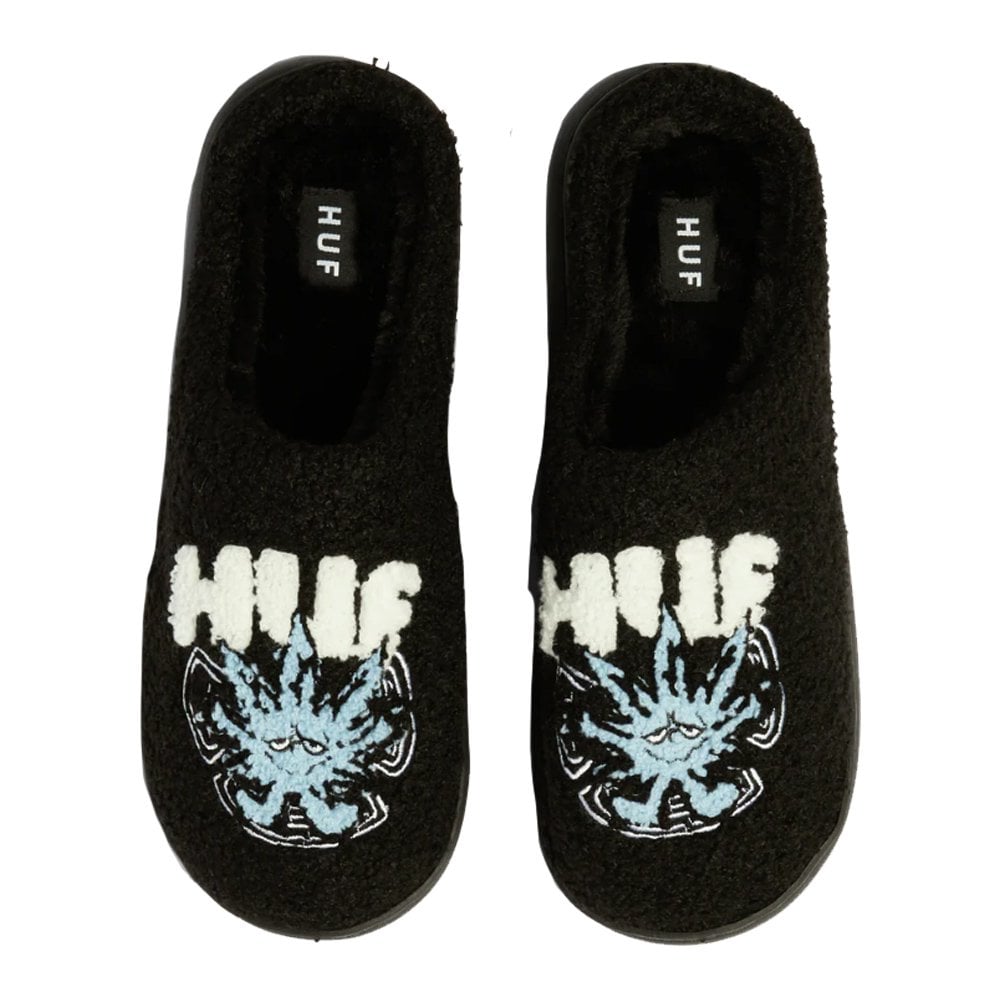 Snow Angel Fuzzy Slipper - Black