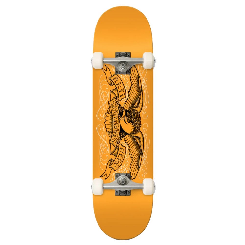 Pinstripe Eagle Complete Skateboard 7.3 - Yellow