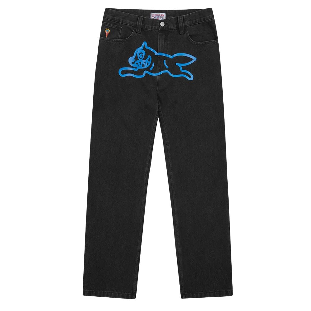 Running Dog Double Scoop Denim Pants - Black/Blue