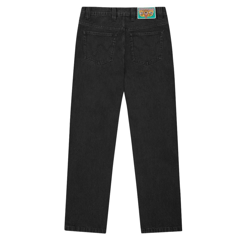 Running Dog Double Scoop Denim Pants - Black/Blue