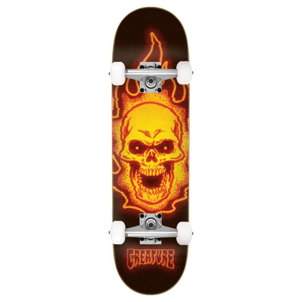 Bonehead Glitch Complete Skateboard - Orange/Multi