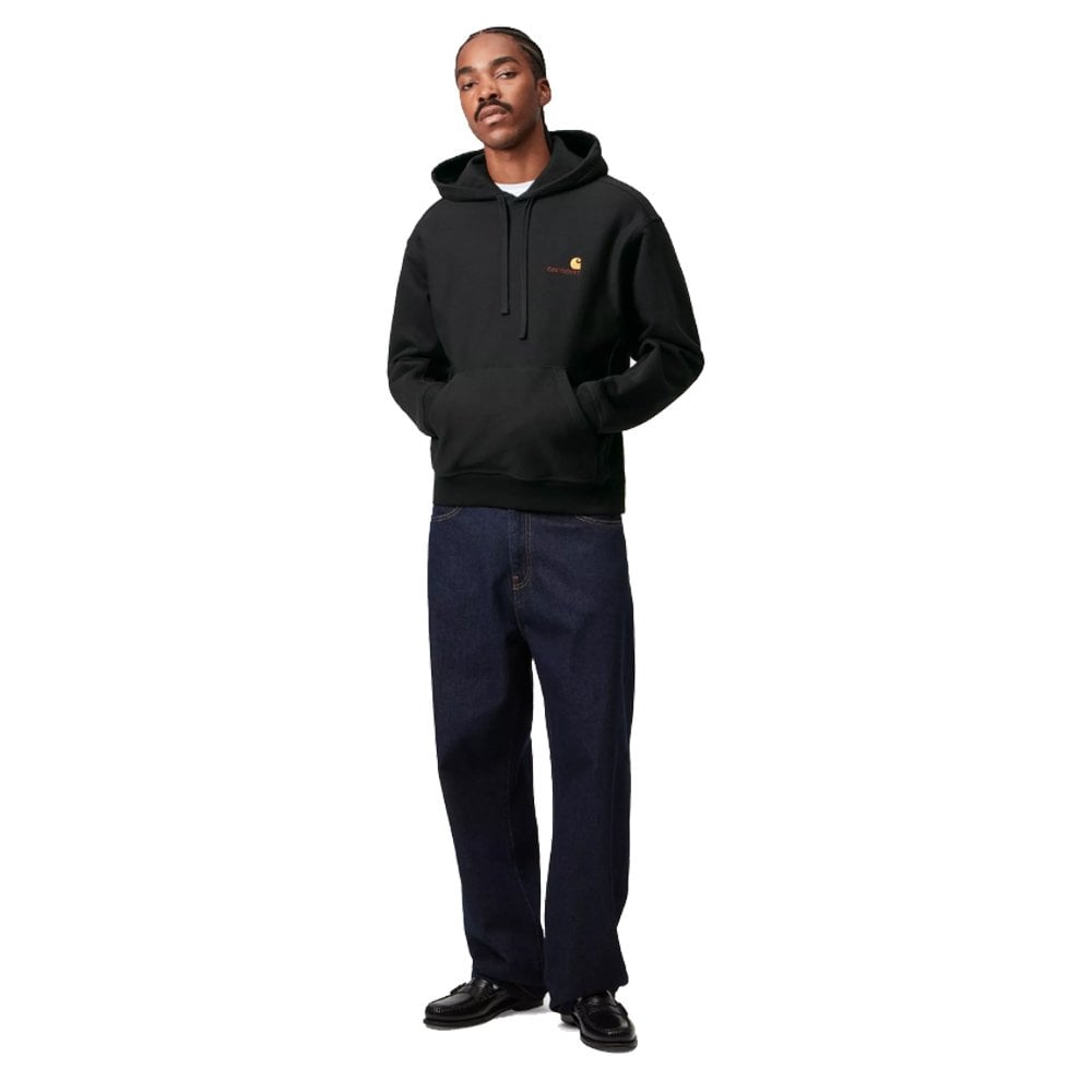 Hooded American Script Sweatshirt - Black