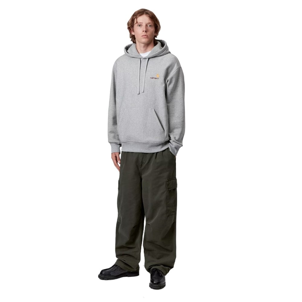 Hooded American Script Sweatshirt - Grey Heather