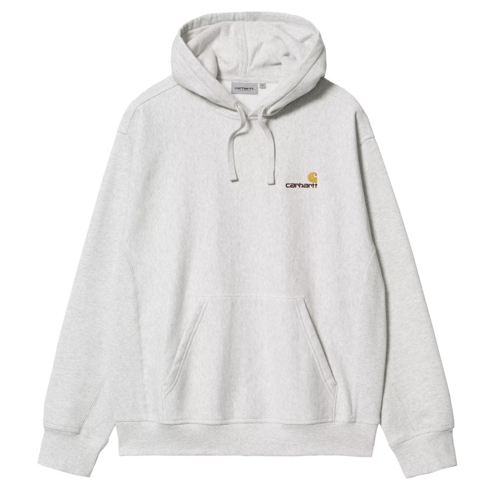 Hooded American Script Sweatshirt - Ash Heather