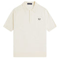Cotton Knitted Polo Shirt - Ecru
