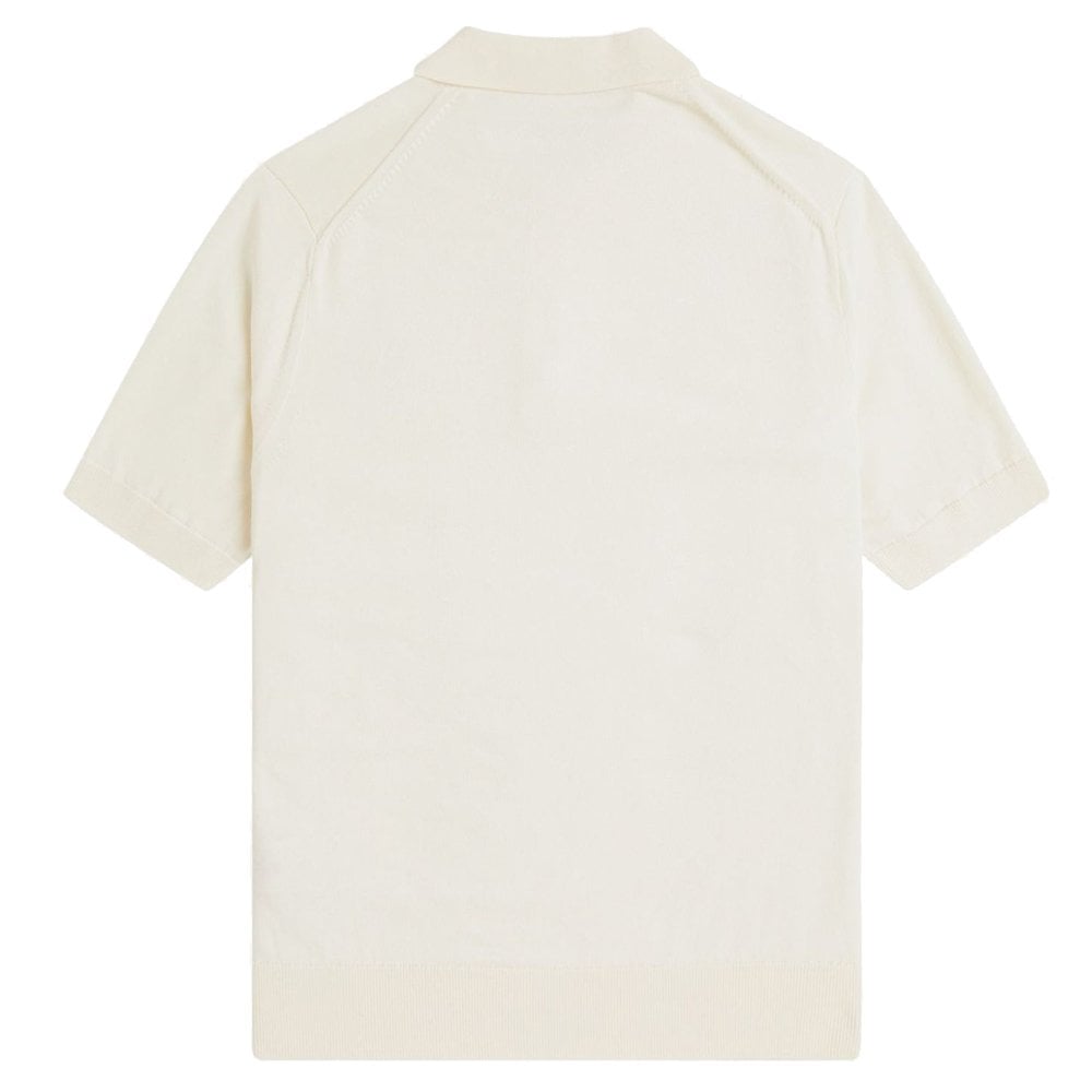 Cotton Knitted Polo Shirt - Ecru