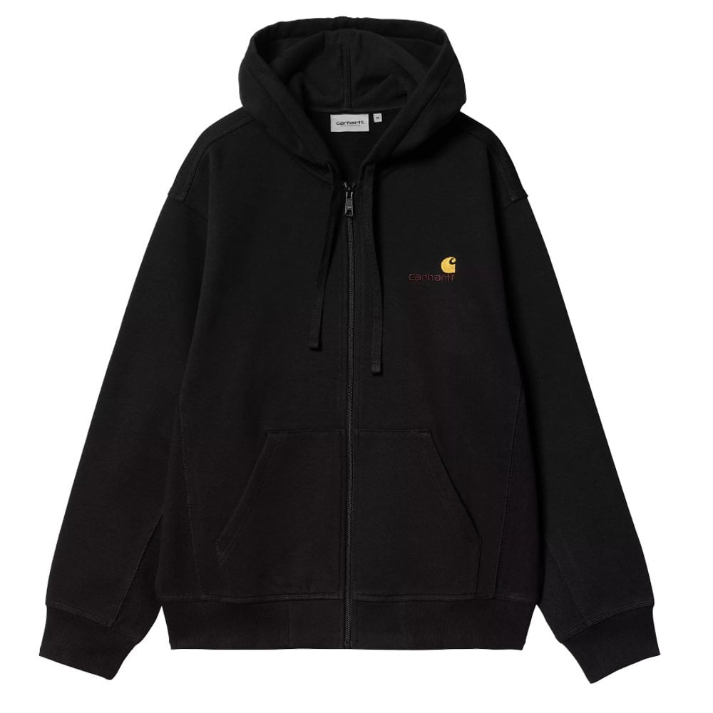 Hooded American Script Jacket - Black