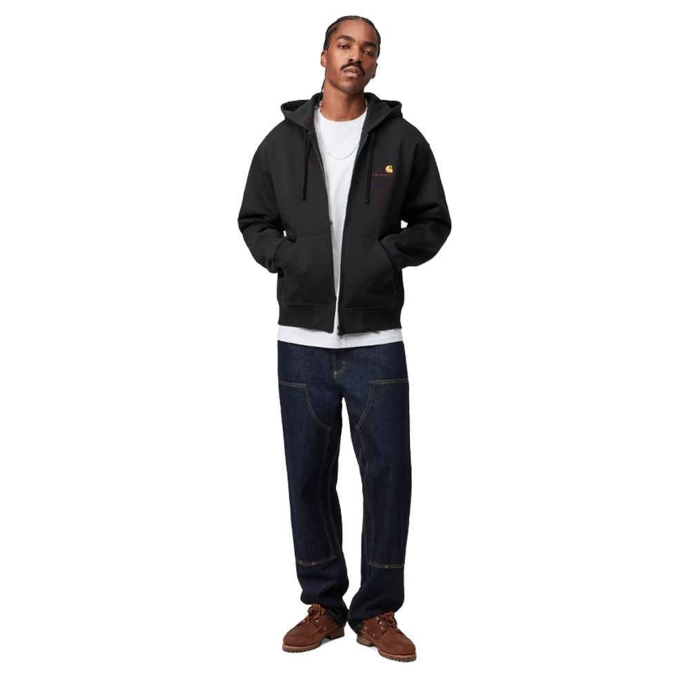 Hooded American Script Jacket - Black