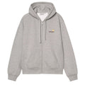 Hooded American Script Jacket - Grey Heather
