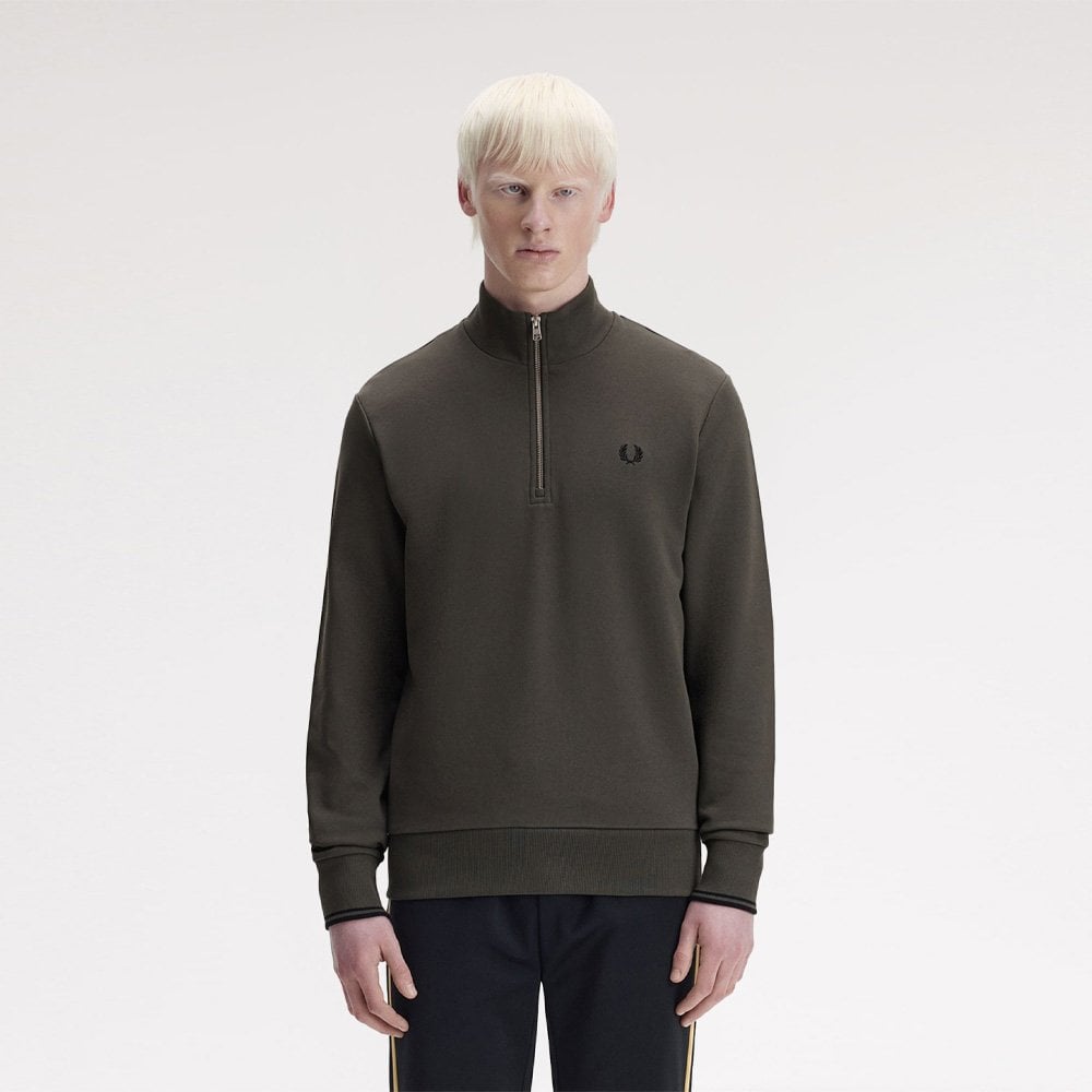 Half Zip Sweatshirt - Fieldgrn/Blk