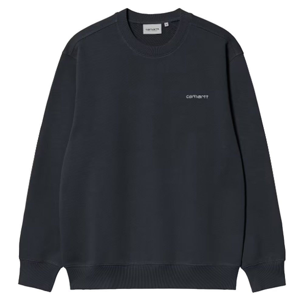 Script Embroidery Sweatshirt - Dp Night/Wht